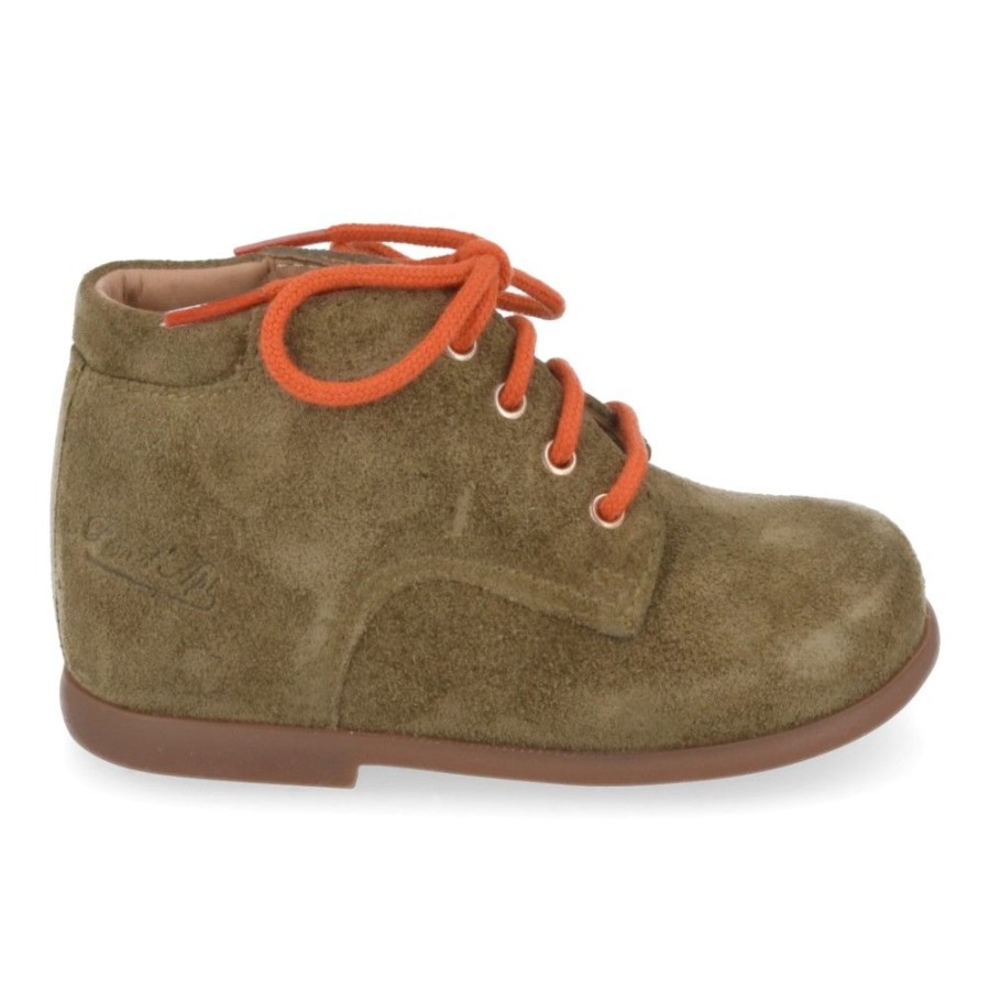 Children'S Shoes For Jongens collonil | Pom D'Api Lace Shoe Khaki Boys (Nioupi) - Junior Steps