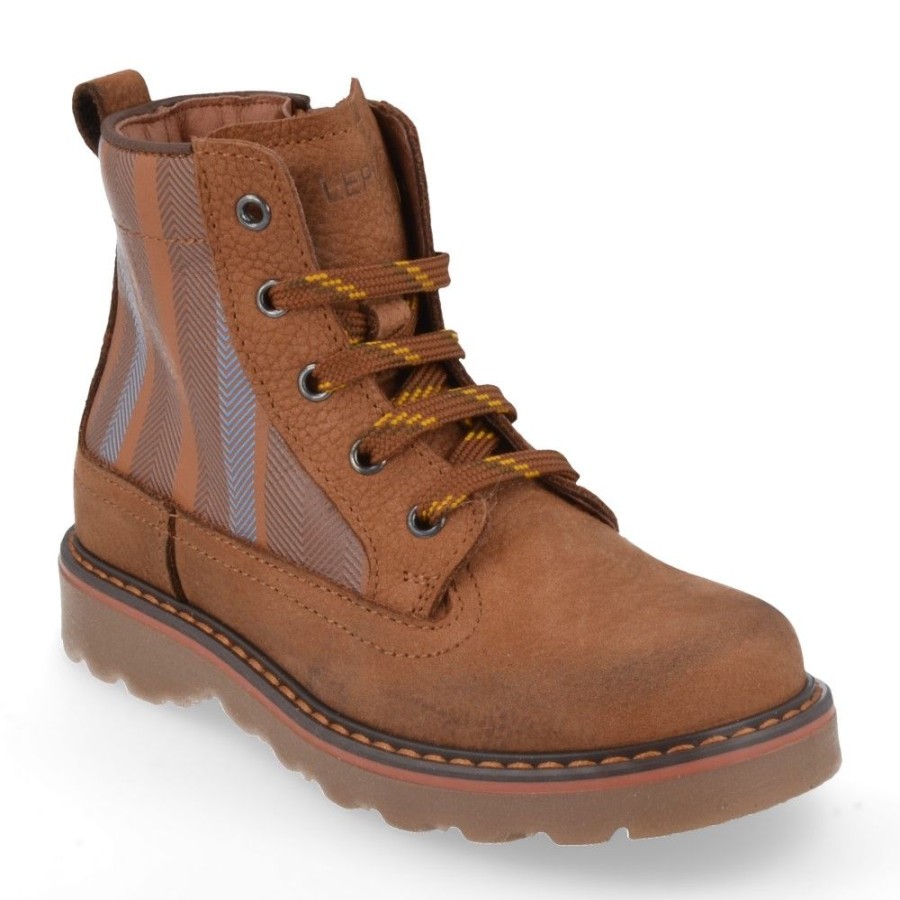 Children'S Shoes For Jongens Lepi | Lepi Lace-Up Boots Cognac Boys (6713) - Junior Steps