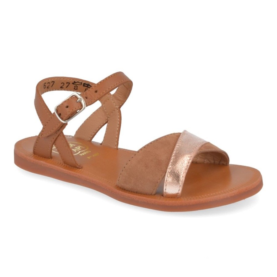 Children'S Shoes For Meisjes shoeboy | Pom D'Api Sandals Cognac Girls (Plagette Tek) - Junior Steps