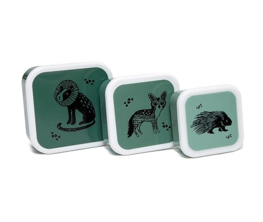 Accessories petit monBest | Petit Monkey Sandwich Box Green (Lb20) - Junior Steps