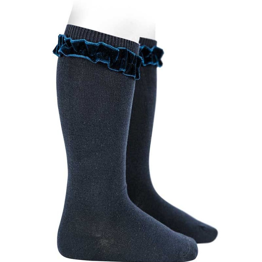 Accessories condor | Condor Knee Socks Blue Girls (2.459/2 Col 480) - Junior Steps