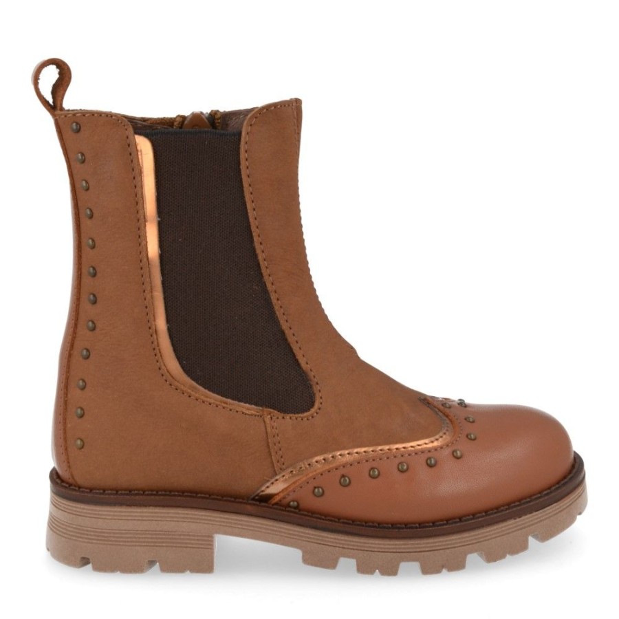 Children'S Shoes For Meisjes shoeboy | Poldino Short Boots Cognac Girls (6447) - Junior Steps