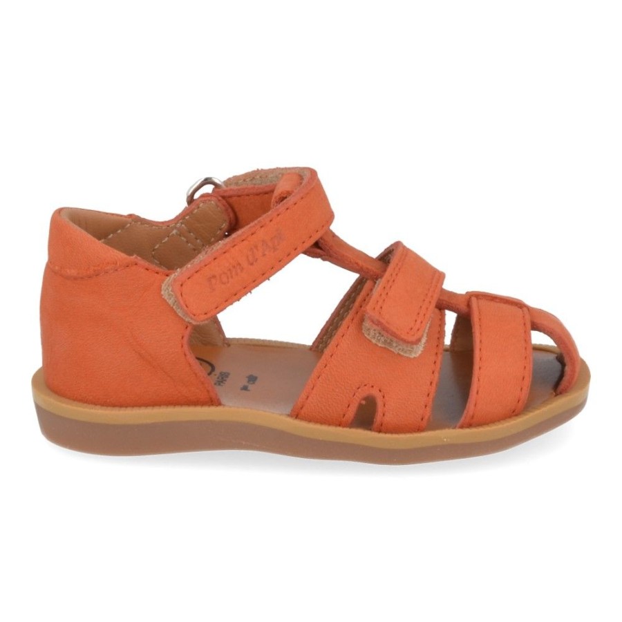 Children'S Shoes For Jongens shoeboy | Pom D'Api Sandals Rust Brown Boys (Poppy Boystrap) - Junior Steps