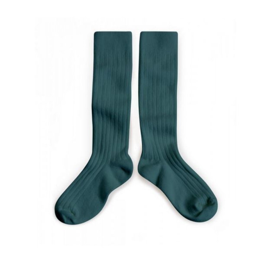 Accessories collegien | Collegien Knee Socks Turquoise Girls (2950/257) - Junior Steps