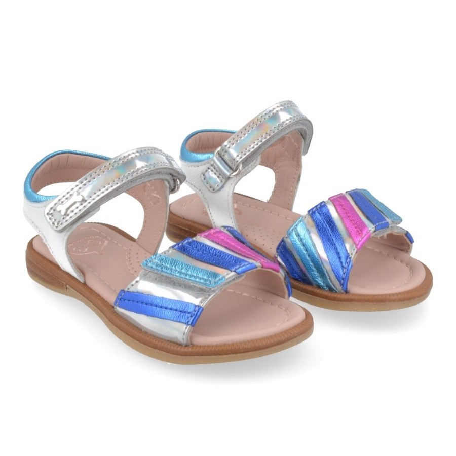 Children'S Shoes For Meisjes stones and bones | Stones And Bones Sandals Silver Girls (Zemar) - Junior Steps