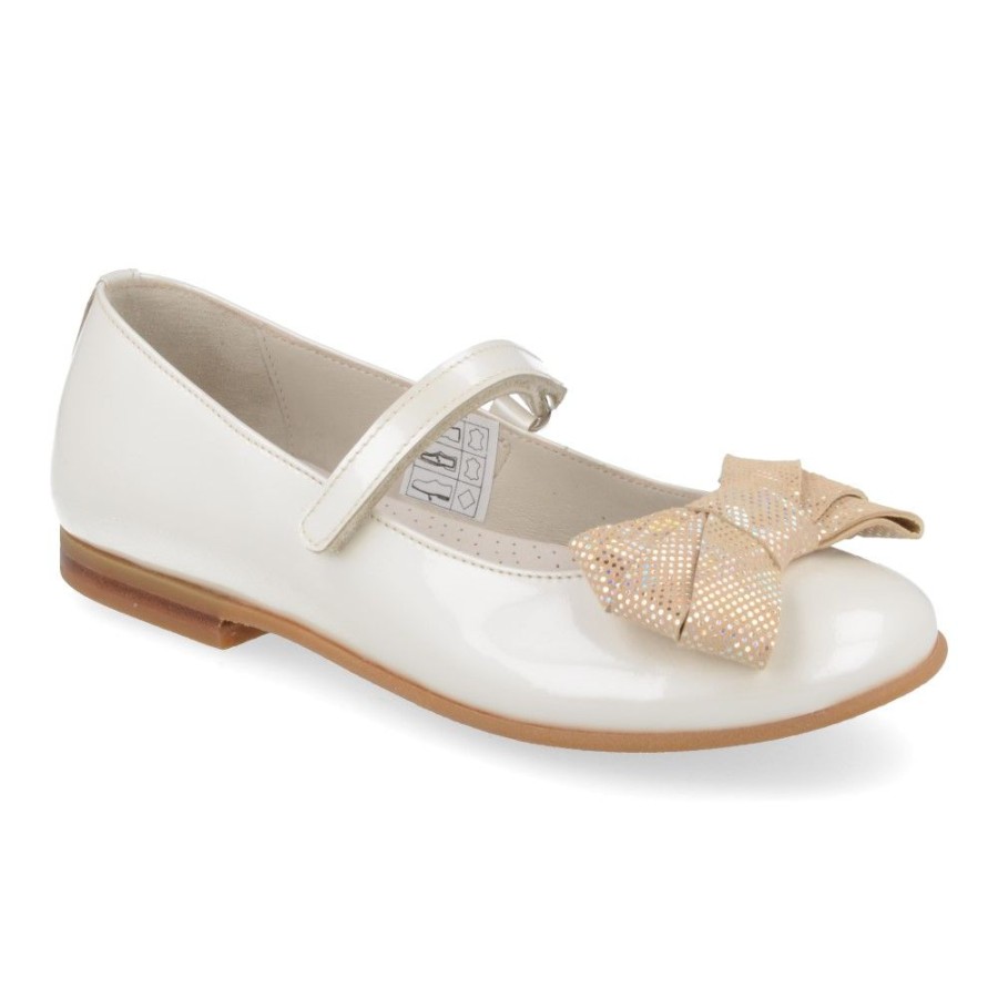 Children'S Shoes For Meisjes zecchino d'oro | Zecchino D'Oro Ballerina Ecru Girls (F01-3062-3G) - Junior Steps