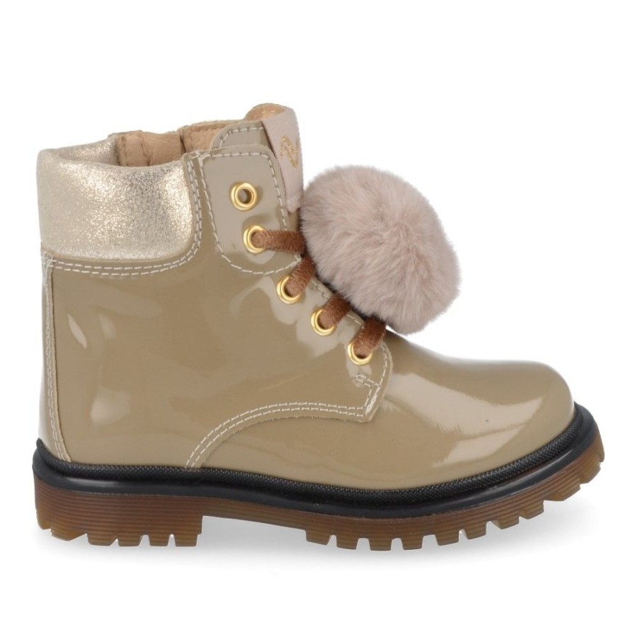 Children'S Shoes For Meisjes lunella | Lunella Lace-Up Boots Beige Girls (23706) - Junior Steps