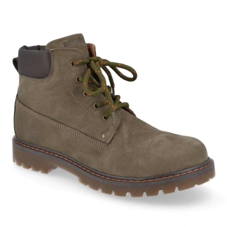 Children'S Shoes For Jongens romagnoli | Romagnoli Lace-Up Boots Khaki Boys (3210R268) - Junior Steps