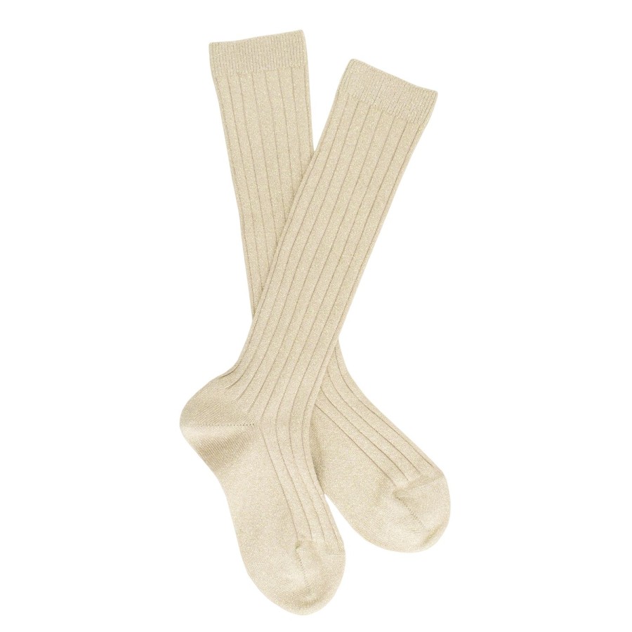 Accessories doré doré | Dore Dore Knee Socks Gold Girls (Ap506930) - Junior Steps