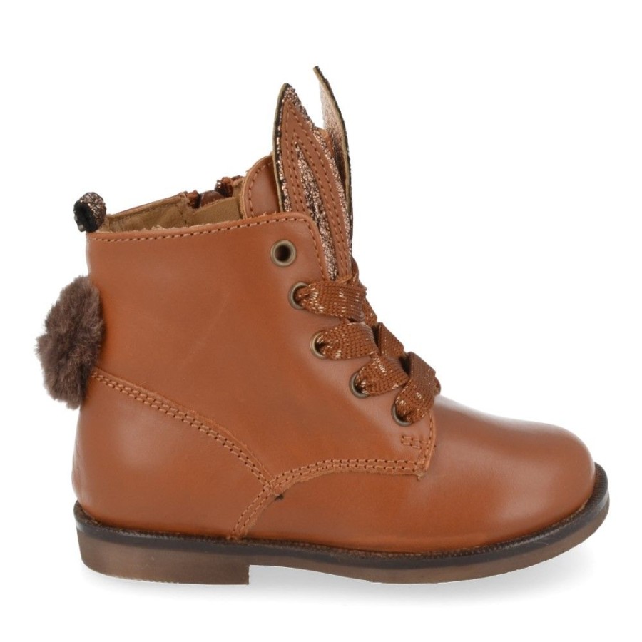 Children'S Shoes For Meisjes trixie | Stones And Bones Lace-Up Boots Cognac Girls (Falp) - Junior Steps