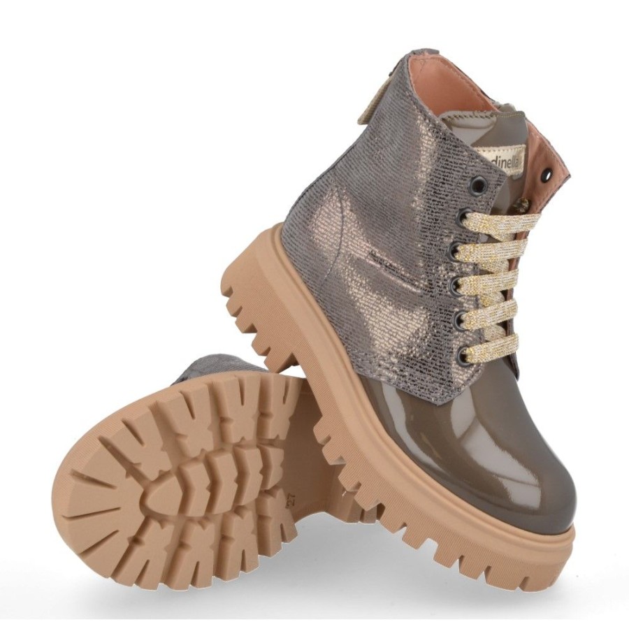 Children'S Shoes For Meisjes shoeboy | Rondinella Lace-Up Boots Taupe Girls (11943) - Junior Steps