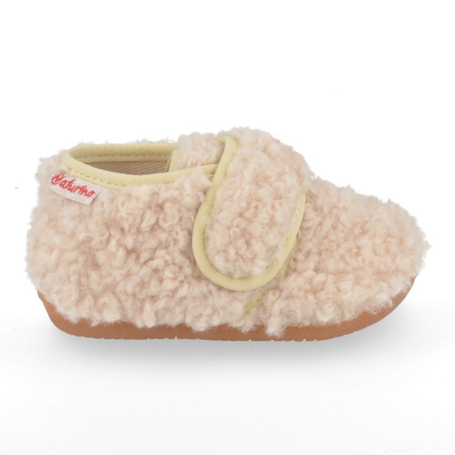 Children'S Shoes For Meisjes naturino | Naturino Slippers Ecru Girls (Home) - Junior Steps